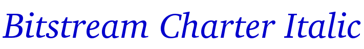 Bitstream Charter Italic 字体